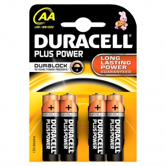 Duracell Plus Power S0560190 - Pila alcalina, AA (LR06), blíster con 4 pilas