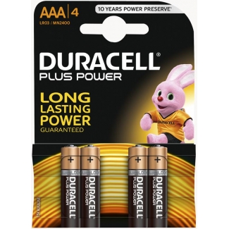 Duracell Plus Power S0560200 - Pila alcalina, AAA (LR03), blíster con 4 pilas