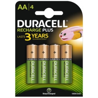 Duracell Recharge Plus 81367177 - Pila recargable, AA (LR06), blíster con 4 pilas