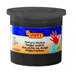 Jovi 56030 - Pintura de dedos, color negro, bote de 125 ml