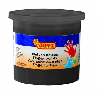 Jovi 56030 - Pintura de dedos, color negro, bote de 125 ml