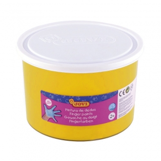 Jovi 56103 - Pintura de dedos, color amarillo, bote de 500 ml