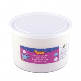 Jovi 56101 - Pintura de dedos, color blanco, bote de 500 ml