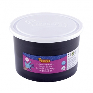 Jovi 56130 - Pintura de dedos, color negro, bote de 500 ml