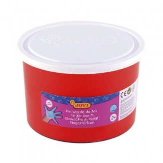 Jovi 56107 - Pintura de dedos, color rojo, bote de 500 ml
