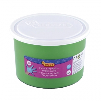 Jovi 56117 - Pintura de dedos, color verde, bote de 500 ml