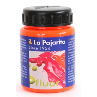 La pajarita 1166/16 - Pintura acrílica fluorescente, color naranja, bote de 75 ml