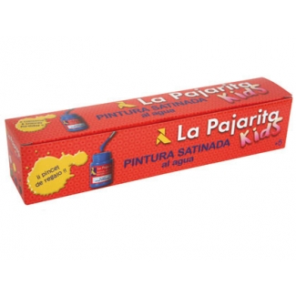 La Pajarita 119097 - Pintura satinada, colores surtidos, botes de 35 ml, caja de 6
