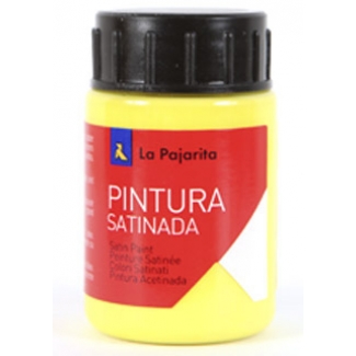 La Pajarita L-1 - Pintura satinada, color amarillo limón, bote de 35 ml