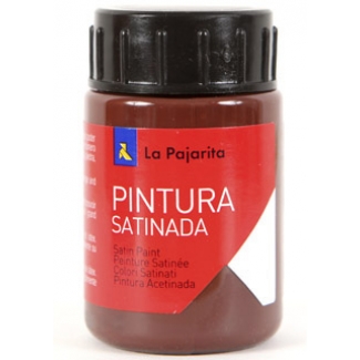 La Pajarita L-32 - Pintura satinada, color castaña, bote de 35 ml