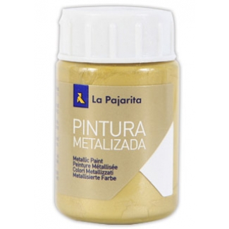 La Pajarita ME-3 - Pintura metalizada, color oro rico, bote de 35 ml