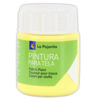 La pajarita T-5 - Pintura para tela, color amarillo claro, bote de 25 ml