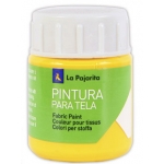 La pajarita T-12 - Pintura para tela, color amarillo real, bote de 25 ml