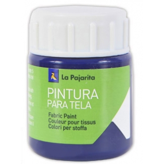 La pajarita T-4 - Pintura para tela, color azul victoria, bote de 25 ml