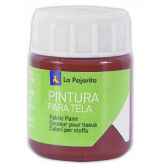 La pajarita T-11 - Pintura para tela, color rojo ingles, bote de 25 ml