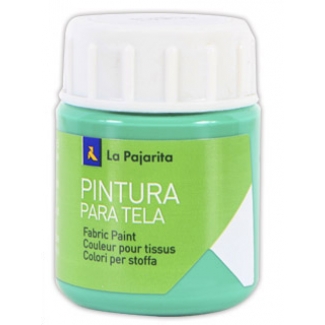 La pajarita T-9 - Pintura para tela, color verde esmeralda, bote de 25 ml