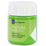 La pajarita T-10 - Pintura para tela, color verde primavera, bote de 25 ml