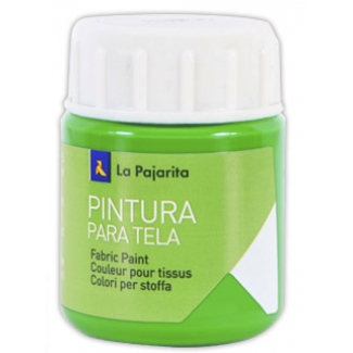 La pajarita T-10 - Pintura para tela, color verde primavera, bote de 25 ml