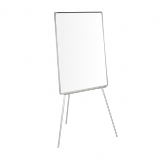 Q-Connect KF04156 - Pizarra blanca laminada, con trípode, marco de plástico, tamaño 60 x 90 cm