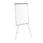 Q-Connect KF04158 - Pizarra blanca lacada magnética, con trípode, marco de aluminio, tamaño 74 x 100 cm