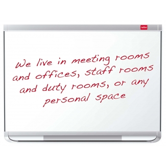 Nobo Prestige - Pizarra blanca lacada magnética, marco de aluminio, tamaño 180 x 120 cm