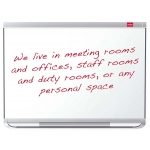 Nobo Prestige - Pizarra blanca lacada magnética, marco de aluminio, tamaño 90 x 60 cm