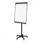 Q-Connect KF04160 - Pizarra blanca lacada, caballete móvil, marco de aluminio, tamaño del tablero 70 x 103 cm