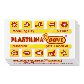 Jovi 70-01 - Plastilina, pastilla de 50 grs, color blanco