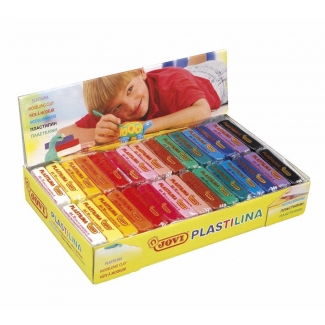 Jovi 70S - Plastilina, pastillas de 50 grs, caja de 30 unidades, colores surtidos