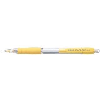 Pilot Super Grip - Portaminas 0,5 mm, sujeción de caucho, color amarillo