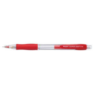 Pilot Super Grip - Portaminas 0,5 mm, sujeción de caucho, color rojo