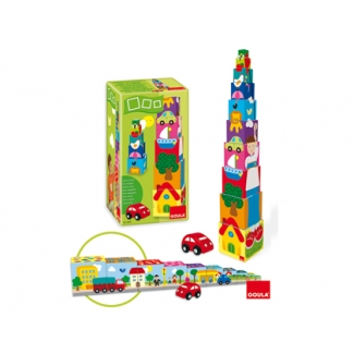 Puzzle Diset cubos apilables coche