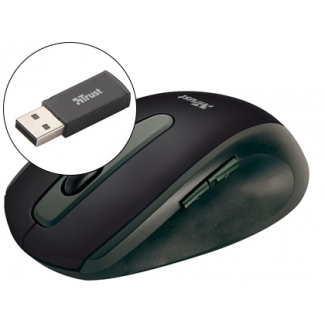 Trust 16536 - Ratón óptico inalámbrico, color negro