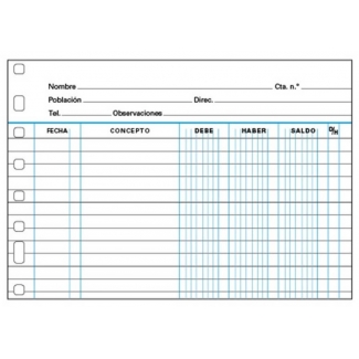 Multifin 4175306 - Recambio de cuentas corrientes, 3003, tamaño cuarto apaisado, 50 hojas