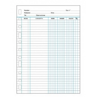 Multifin 4175500 - Recambio de cuentas corrientes, 3005, tamaño folio, 50 hojas