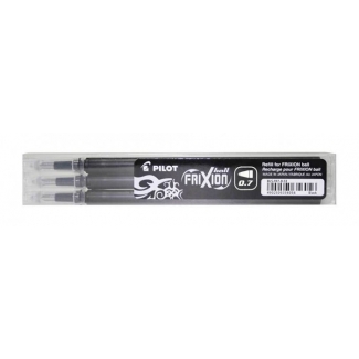 Pilot BLS-FR7-B-S3 - Recambio para bolígrafo Pilot Frixion, color negro, estuche de 3 unidades