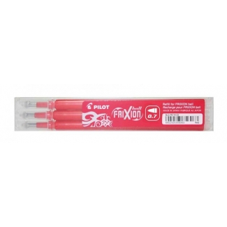 Pilot BLS-FR7-R-S3 - Recambio para bolígrafo Pilot Frixion, color rojo, estuche de 3 unidades