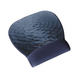 3M 70071080751 - Alfombrilla para ratón, con reposamuñecas de gel, color azul efecto agua