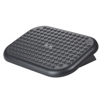 Q-Connect KF17981 - Reposapiés ajustable, color negro