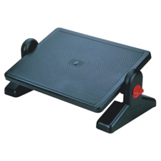 Q-Connect KF04525 - Reposapiés ajustable, color negro