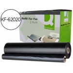 Repuesto fax magic 2 Q-Connect de transferencia termica 2 bobinas duración 150 páginas