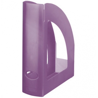 Q-Connect KF18044 - Revistero de plástico, color violeta translúcido