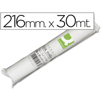Rollo papel fax Q-Connect 216 mm x 30 mt