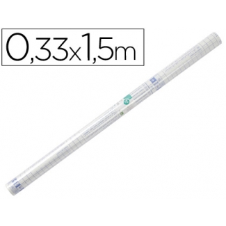 Liderpapel AD03 - Rollo forralibros, plástico, adhesivo removible, tamaño 0,33 x 1,50 m