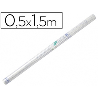 Liderpapel AD04 - Rollo forralibros, plástico, adhesivo removible, tamaño 0,50 x 1,50 m