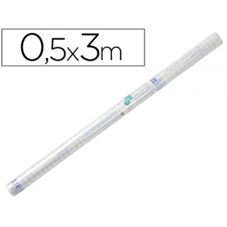 Liderpapel AD02 - Rollo forralibros, plástico, adhesivo removible, tamaño 0,50 x 3 m