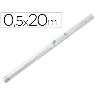 Liderpapel AD05 - Rollo forralibros, plástico, adhesivo removible, tamaño 0,50 x 20 m