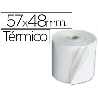 Liderpapel 4574811 - Rollo de sumadora, papel térmico, 57 mm de ancho x 48 mm de diámetro