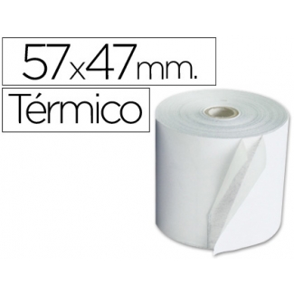 Q-Connect KF00855 - Rollo de sumadora, papel térmico, 57 mm de ancho x 47 mm de diámetro