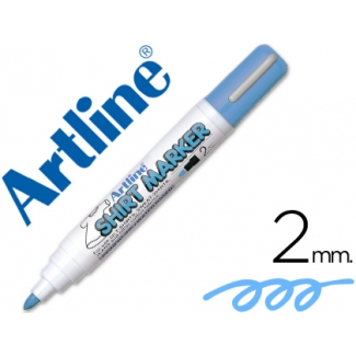 Rotulador Artline camiseta color celeste punta redonda 2 mm para uso en camisetas